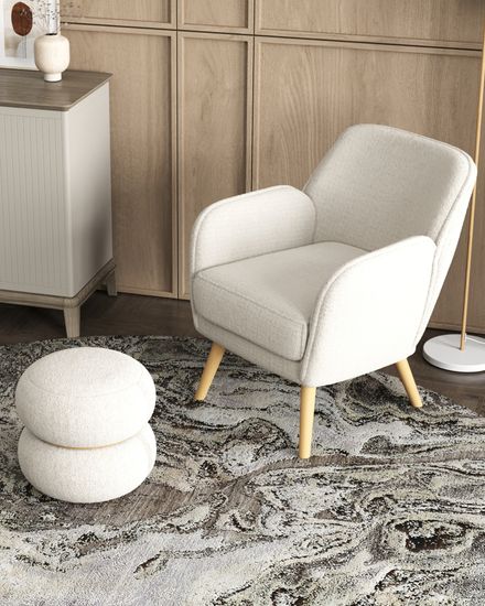 Кресло Ричи тедди белый