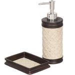 Набор для ванной 4 пр, Грация, стак,подс д/зуб щет,дозат д/мыла,мыл-ца, Y3-869