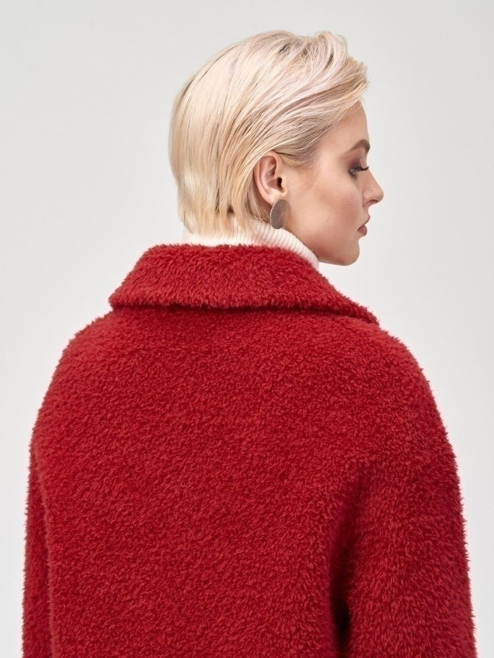 Шуба женская из овечьей шерсти мериноса, SilverFox (арт. S1138rm023bz)