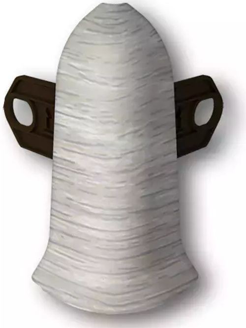 Угол наруж для плинтуса Деконика 70мм 253 Ясень серый