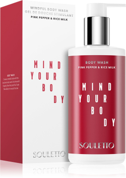 Souletto Pink Pepper & Rice Milk Body Wash - расслабляющий гель для душа расслабляющий гель для душа /   300  ml  / GTIN 8059300535264