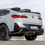 Карбоновый диффузор заднего бампера со стоп-сигналом для BMW X4M F98 Рестайлинг 2022+ БМВ