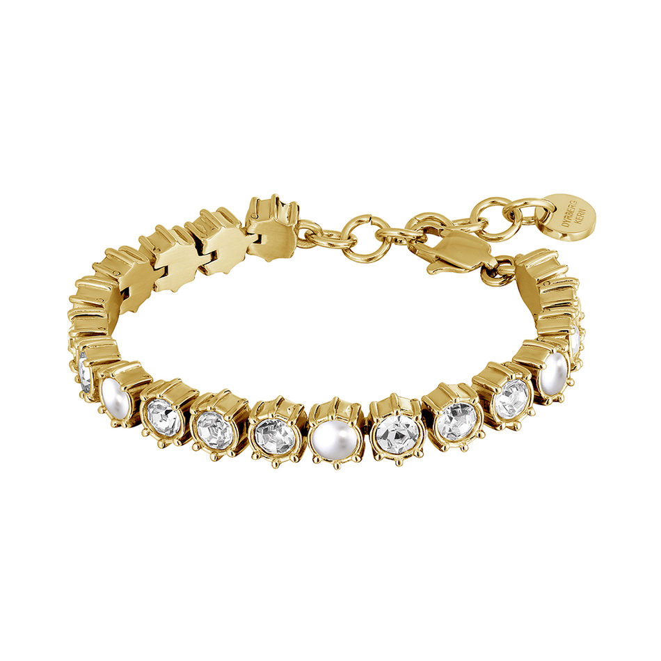 Браслет Dyrberg Kern COURAGE SG CRYSTAL / WHITE PEARL 480147