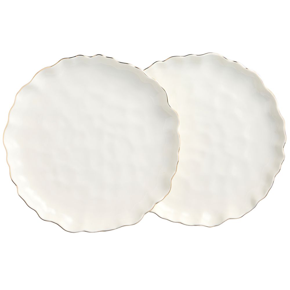 НАБОР ТАРЕЛОК ОБЕДЕННЫХ LEFARD "CHARM" 2 ШТ., 26,5*3 СМ (С ЗОЛОТОЙ ЛИНИЕЙ)