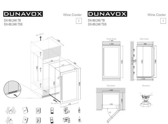 Винный холодильник Dunavox DX-89.246TB