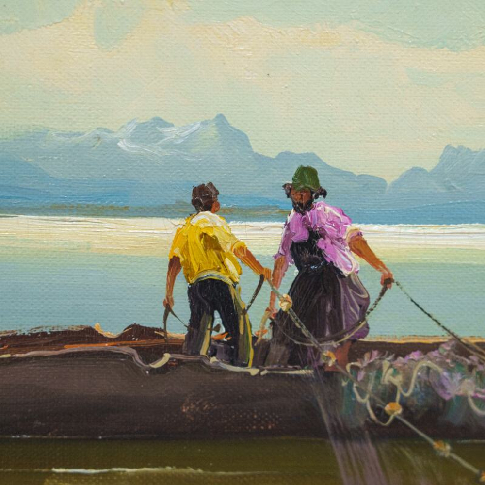 Картина «Рыбаки на озере Кимзее»