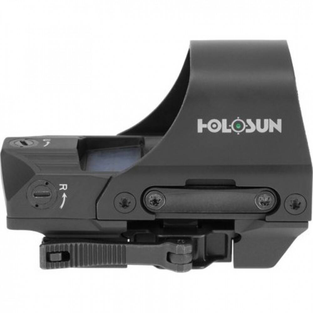 Коллиматорный прицел HOLOSUN OPEN ELITE HE510C-GR (открытый, 2 МОА, 3 метки зеленые, вивер, ip67, титан)