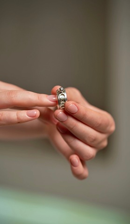 Кольцо-механизм "Серебряная луна"