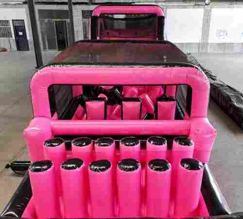 Коммерческая надувная полоса препятствий «Аква-Неон», 18×3×4 м