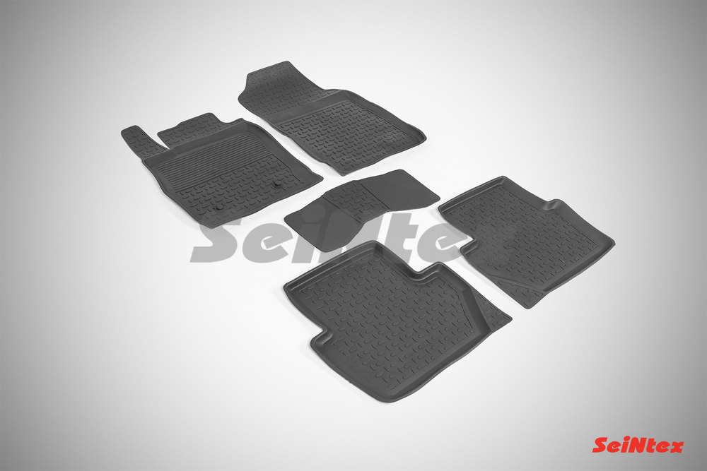 Резиновые коврики с высоким бортом для Ford Ecosport 2014-2017, Seintex.86187