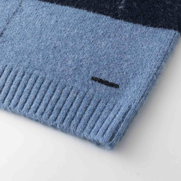 Свитер Stripes Hood темно-синий - фото 9