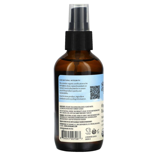 Sky Organics, Органический спрей для лица с розовой водой, 118 мл (4 жидк. унц.)