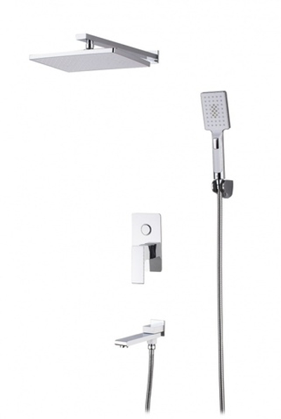 28065-F Встроенный смес для душа с 3-функ. (бел.+хром) "GANZER"  (6/1шт)