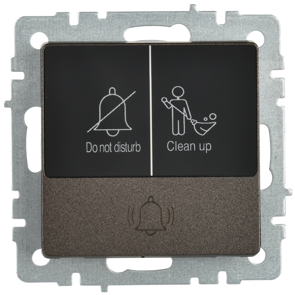 BRITE Кнопка звонка с индикацией для отелей 10А ВС10-1-9-БрТБ темная бронза IEK