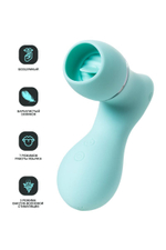 Мятный вакуум-волновой стимулятор клитора с язычком DINGO (Цвет: мятный)