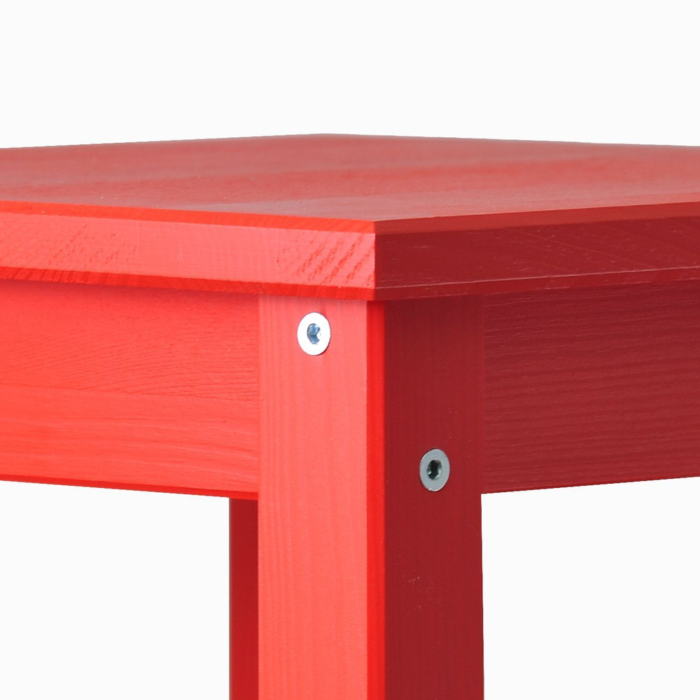 Табурет деревянный Одвар 33х33 см из массива сосны, красный