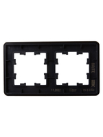 BRITE Рамка 2-местная РУ-2-2-Бр стекло черный RE IEK