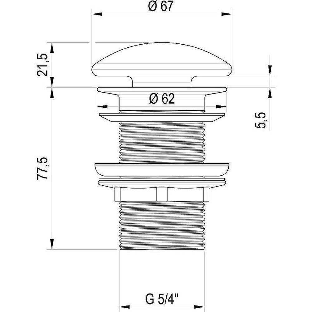 Донный клапан Ravak Белый (X01695)
