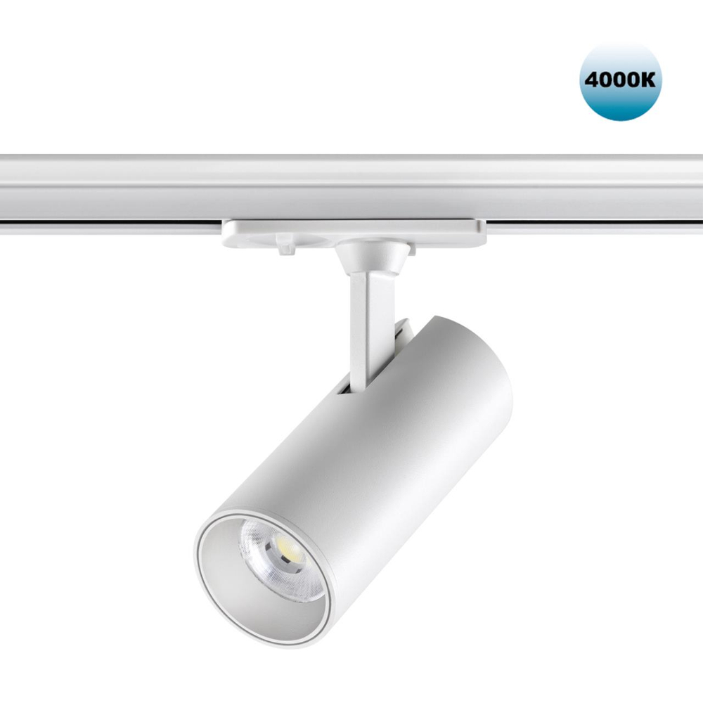 359152 PORT NT23 238 белый Светильник трековый однофазный трехжильный IP20 LED 15W 220V 4000К 1440Лм SELENE