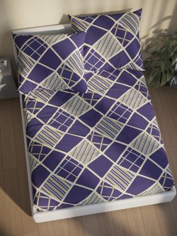 Постельное белье Simple House "Эстер" евро   наволочки 50х70 2шт Простынь на резинке 180х200 см  Пододеяльник 200х215 см