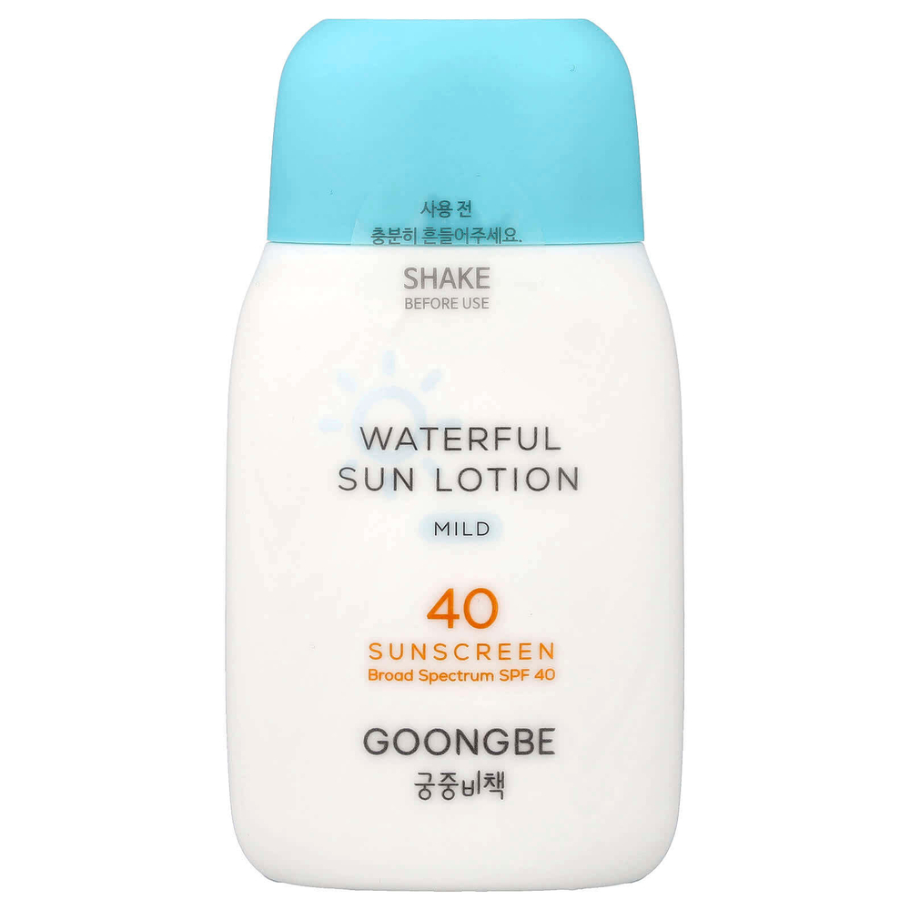 Goongbe, водный солнцезащитный лосьон, мягкий, SPF 40, 80 г (2,82 унции)