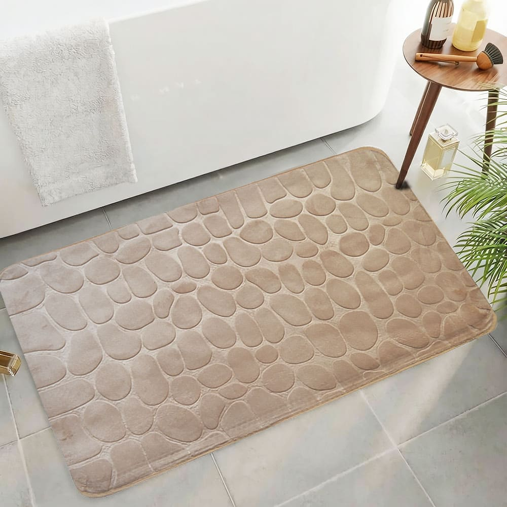 Коврик для ванной Камни 50*80см (кремовый)