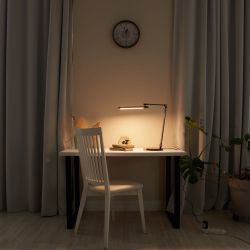 ULM-D113 18W-3000-6000K-DIM BLACK Светильник настольный светодиодный с беспроводной зарядкой телефонов. Сенсорный выключатель. Диммер. Черный. TM Uniel