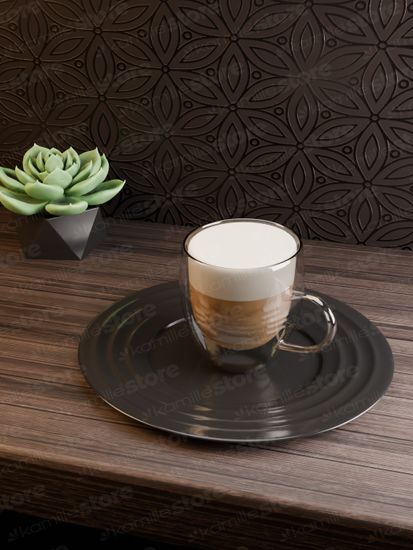 Набор стеклянных чашек 2 шт. 100 мл. Kamille KM 9012 с двойными стенками