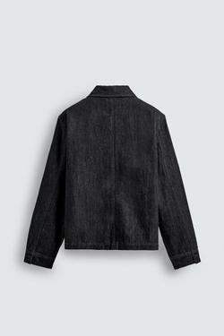 ZARA ДЖИНСОВАЯ КУРТКА С КАРМАНАМИ, ИНДИГО