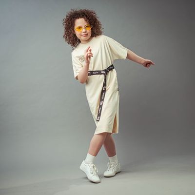 Bb team oversized T-shirt dress for teens - Tofu