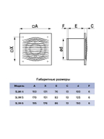 Вентилятор накладной SLIM D100 обр.клапан Matt black DICITI