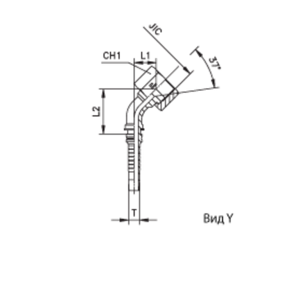 Фитинг DN 38 JIC (Г) 1.7/8 (45) Interlock
