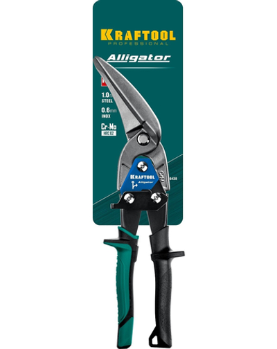 KRAFTOOL Alliator, 280 мм, правые усиленные ножницы по металлу с выносом (2328-RL)