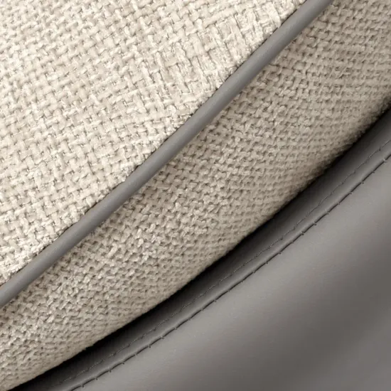 Кресло HUG светло-серый, экокожа, шенилл