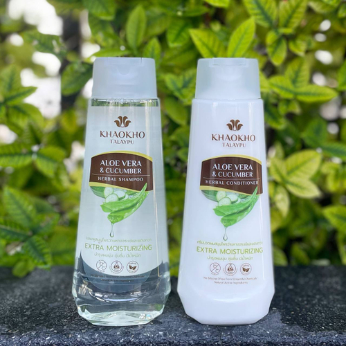Кондиционер для волос экстраувлажняющий Алое и Огурец Aloe Vera & Cucumber Herbal Conditioner KhaoKho Talaypu.