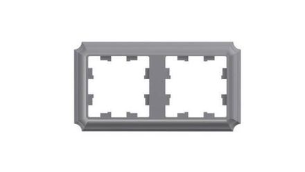 Рамка 2-м AtlasDesign Antique универс. сталь SE ATN100902