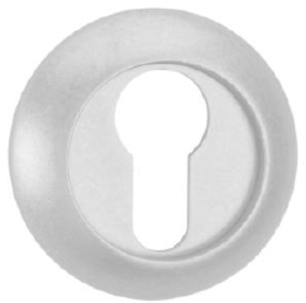 Накладка круг на цилиндр Ренц INET 08 MSW/CP, цвет супер белый матовый/хром (гарантия - 12 месяцев)