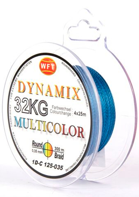 Леска плетёная WFT KG ROUND DYNAMIX Multicolor 300 м, 0.35 мм