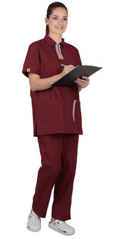 Костюм "ВИКТОРИЯ" женский: блуза, брюки, бордовый (ЧЗ)