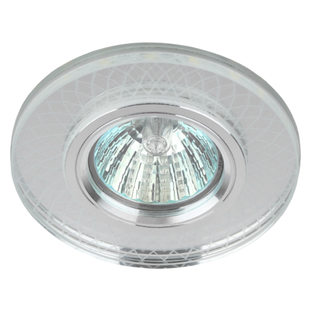 DK LD43 SL 3D /1 Светильник ЭРА декор cо светодиодной подсветкой MR16, зеркальный | Встраиваемые LED светильники