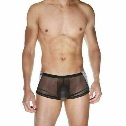Мужские трусы хипсы черные прозрачные LaBlinque LB15502