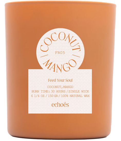 Coconut Mango, свеча Feed your soul collection, Echoes