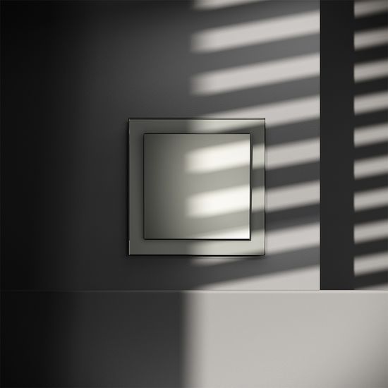 Выключатель встраиваемый VOLTUM S70 одноклавишный 10А, (сталь)