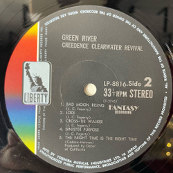 Винтажная виниловая пластинка LP Creedence Clearwater Revival Green River (Japan 1969) (No Obi) Bad Moon Rising