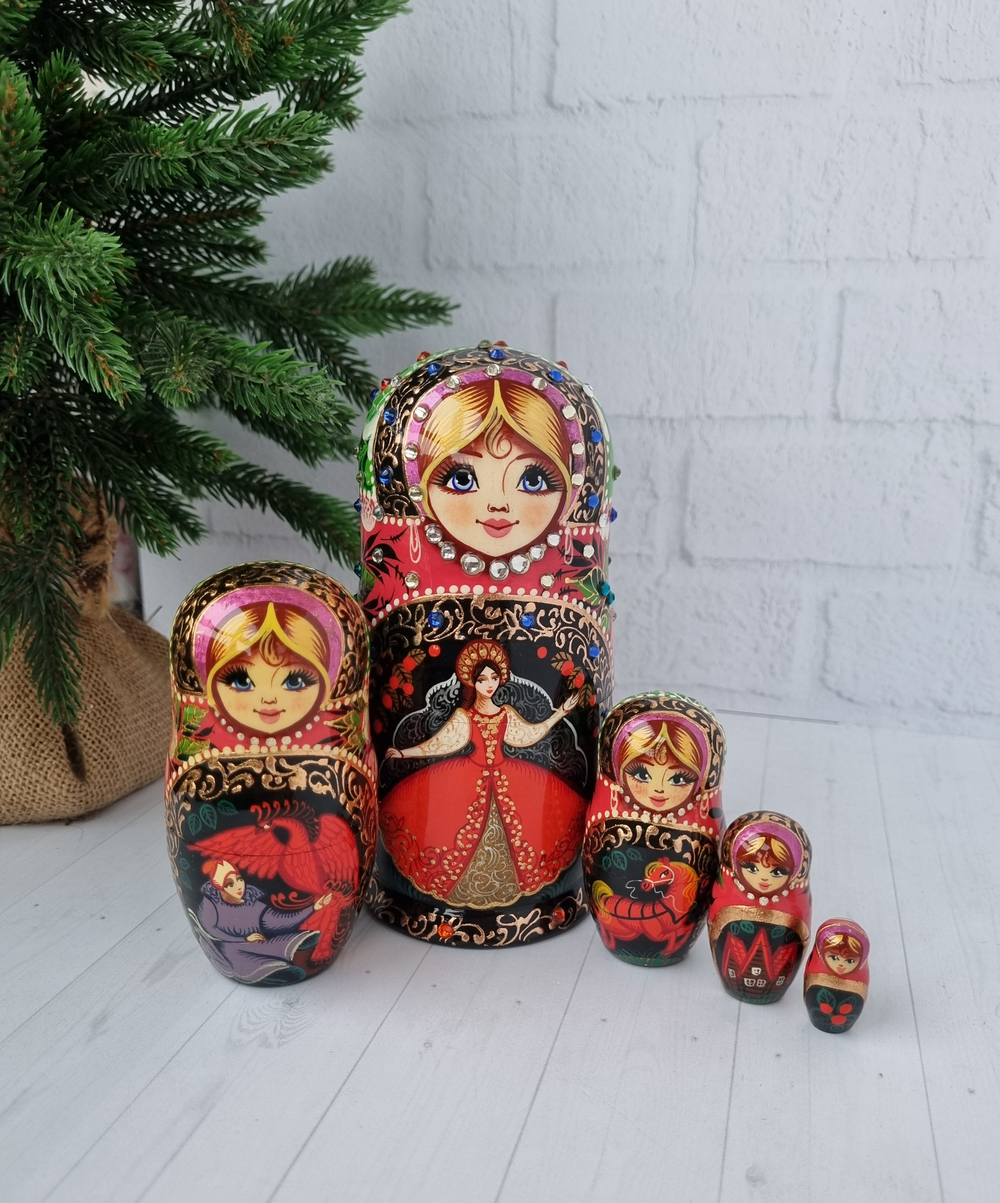 Матрешка Сказка 15см 5мест