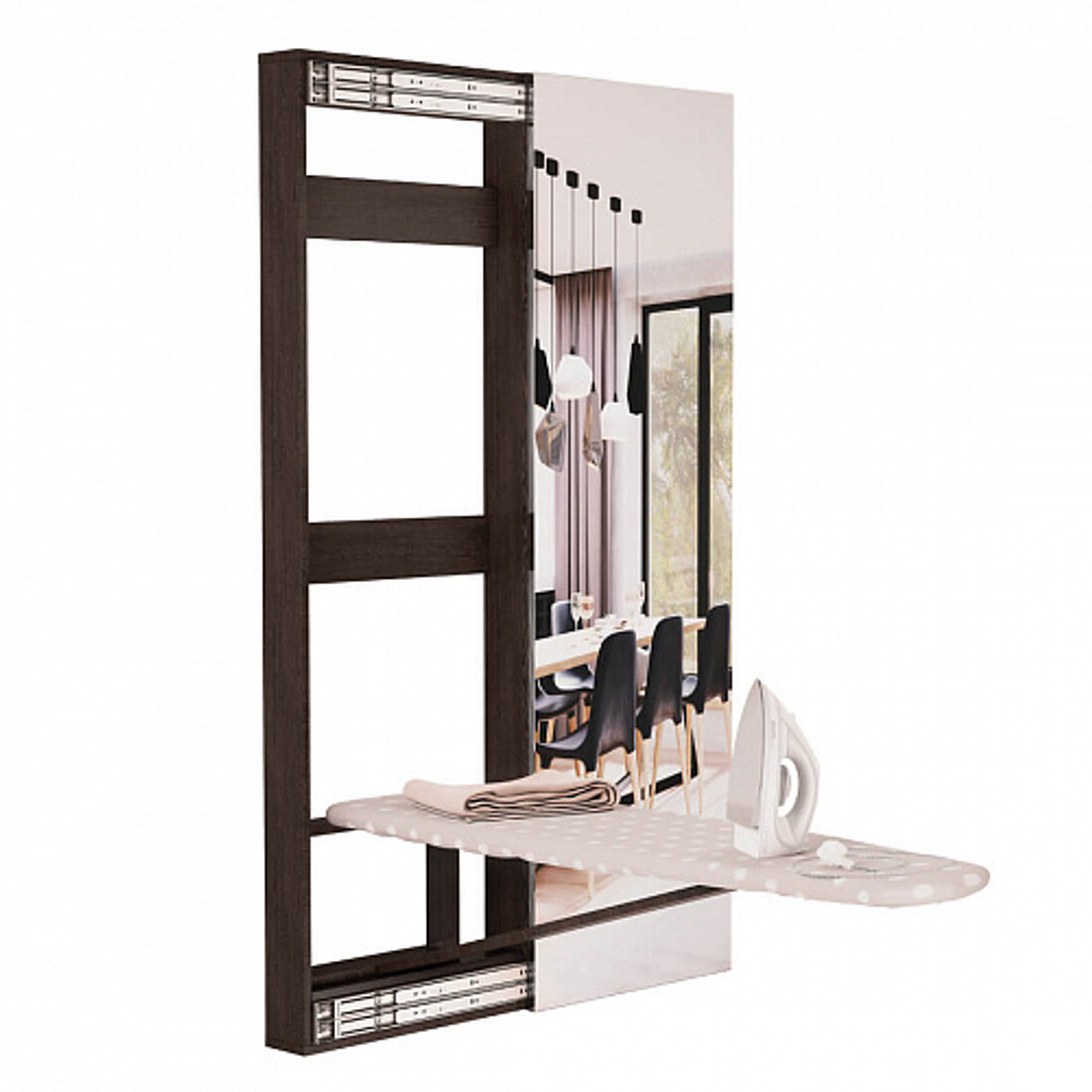 Гладильная доска Смарт с зеркалом, венге