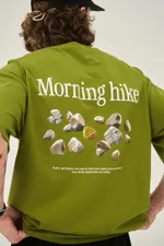 Футболка Called a Garment Stone shapes золотая оливка