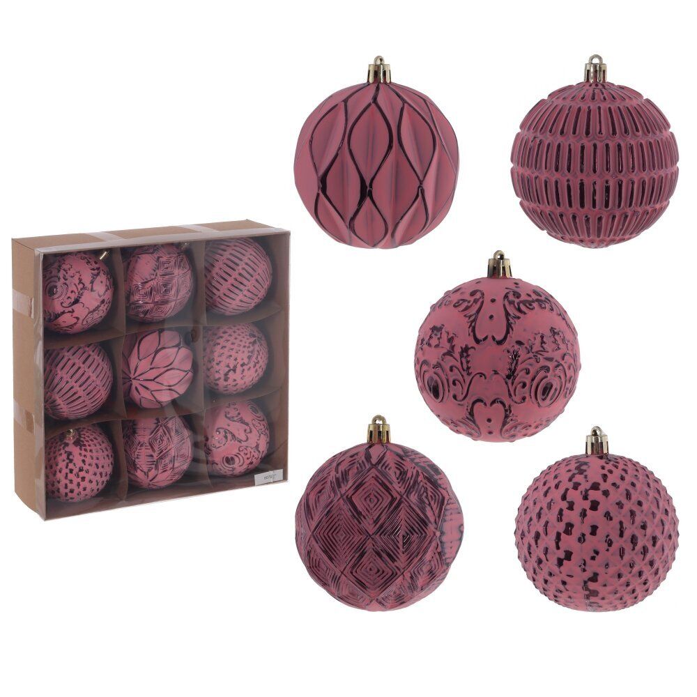 GAEM Набор из 9шт Украшение новогоднее "Шар", D 7 см, L24 W8 H24 см