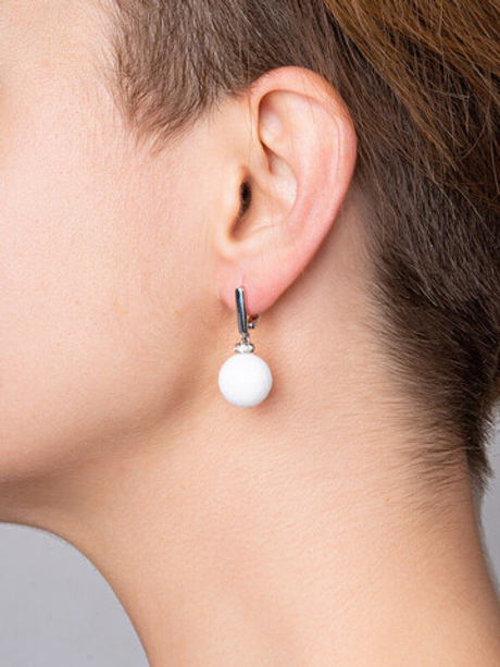 20130030 Серьги Роман с камнем