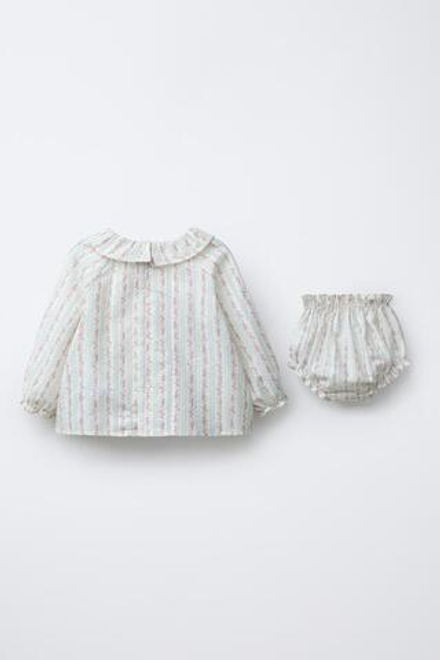 ZARA КОМПЛЕКТ: РУБАШКА И ТРУСИКИ С ЦВЕТОЧНЫМ ПРИНТОМ, РАЗНОЦВЕТНЫЙ